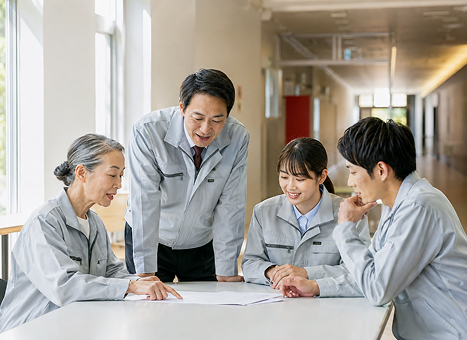 現場で働く人と企業をつなぐイメージ